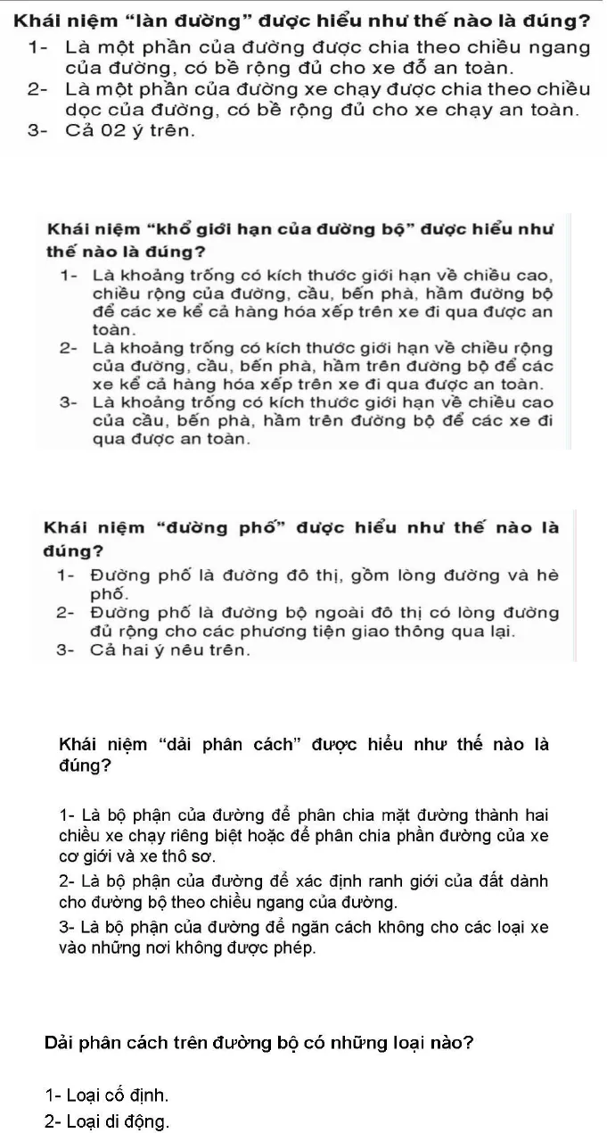 450 câu hỏi thi sát hạch lái xe mới nhất 2021