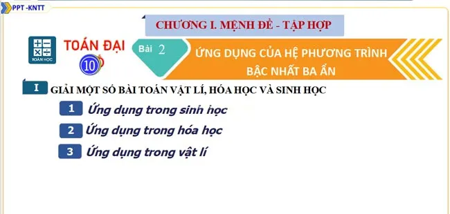 Bài giảng điện tử chuyên đề Toán 10 Kết nối tri thức với cuộc sống (Cả năm)