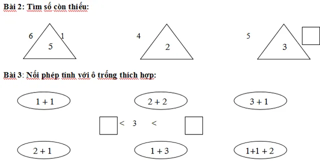 Bài tập cuối tuần lớp 1 môn Toán cả năm