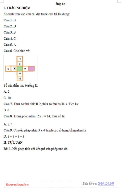 Bài tập cuối tuần lớp 2 môn Toán Chân trời sáng tạo (Cả năm)