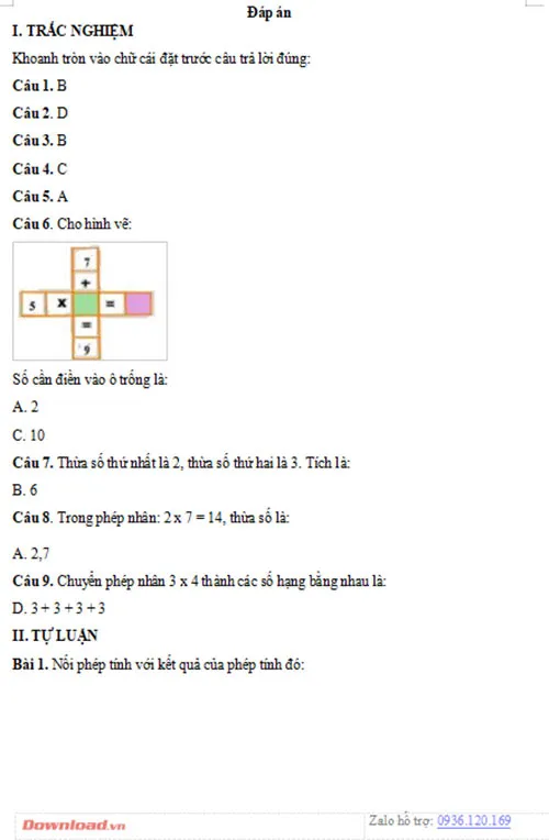 Bài tập cuối tuần lớp 2 môn Toán Chân trời sáng tạo Học kì 2