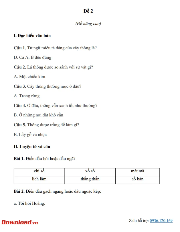 Bài tập cuối tuần lớp 3 môn Tiếng Việt Kết nối tri thức – Tuần 30 (Nâng cao)