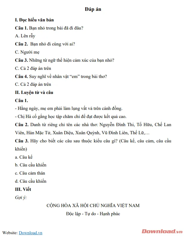 Bài tập cuối tuần lớp 4 môn Tiếng Việt Cánh diều – Tuần 3