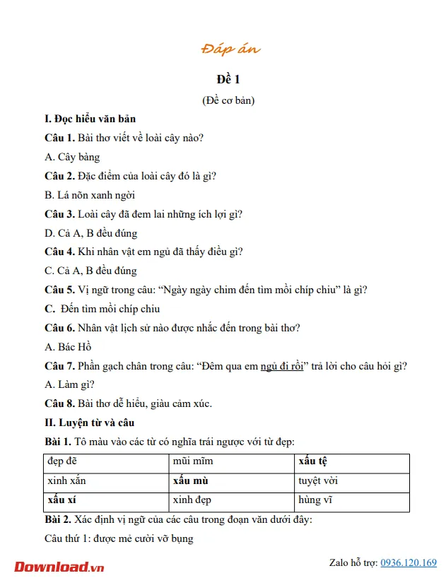 Bài tập cuối tuần lớp 4 môn Tiếng Việt Chân trời sáng tạo – Tuần 22 (Nâng cao)