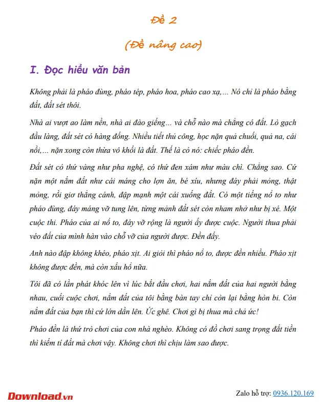 Bài tập cuối tuần lớp 4 môn Tiếng Việt Chân trời sáng tạo – Tuần 33 (Nâng cao)