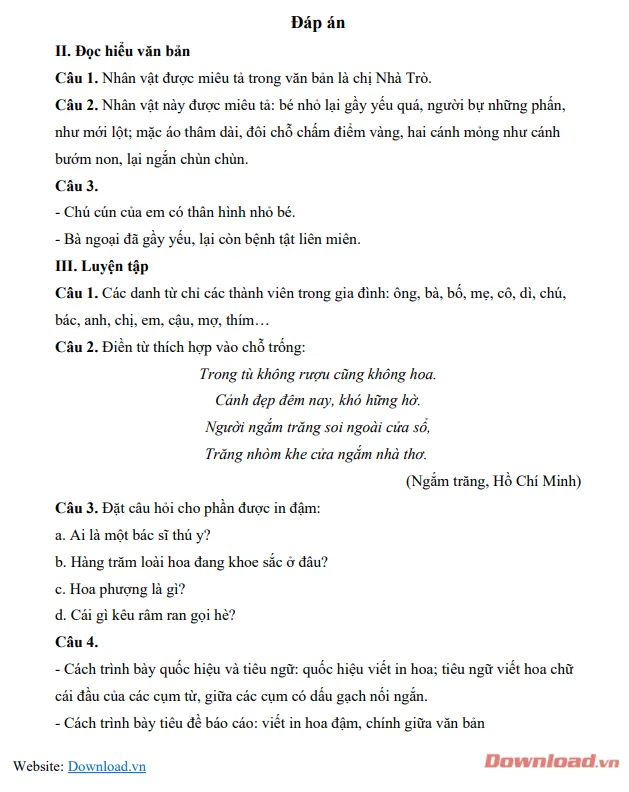 Bài tập cuối tuần lớp 4 môn Tiếng Việt Kết nối tri thức Học kì 1