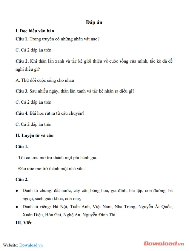 Bài tập cuối tuần lớp 4 môn Tiếng Việt Kết nối tri thức – Tuần 3