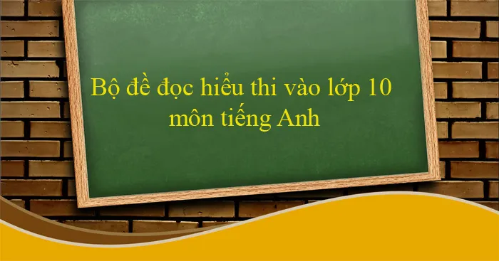 Bài tập đọc hiểu tiếng Anh thi vào lớp 10