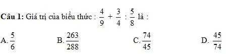 Bộ câu hỏi luyện thi Rung chuông vàng lớp 5