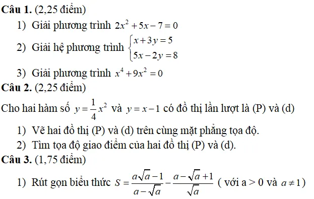 Bộ đề thi tuyển sinh vào lớp 10 môn Toán năm 2018 – 2019