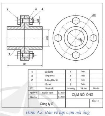 Công nghệ 8 Bài 4: Bản vẽ lắp