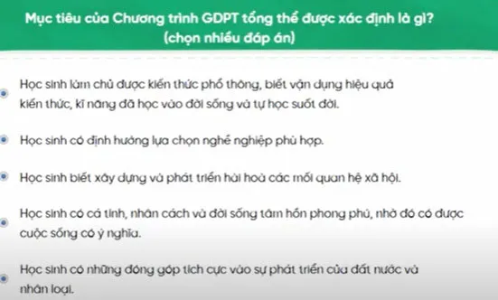 Đáp án Module Học thông qua Chơi