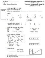 Đề kiểm tra chất lượng kì I môn Toán lớp 1 năm học 2012 – 2013