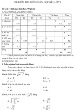 Đề kiểm tra học kì I lớp 9 môn Toán – Đề 2