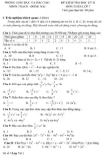 Đề kiểm tra học kì II lớp 7 môn Toán – Phòng Giáo dục và Đào tạo Đồng Nai (Đề 7)