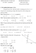 Đề kiểm tra học kì II lớp 8 môn Toán – Phòng Giáo dục và Đào tạo Cát Tiên, Lâm Đồng (Đề 9)