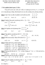 Đề kiểm tra học kì II lớp 9 môn Toán – Trường THCS Phước Thiền, Đồng Nai (Đề 8)