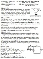 Đề thi chọn học sinh giỏi tỉnh Long An môn Vật lý lớp 12 – Vòng 1, bảng A (có đáp án)