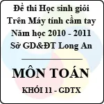 Đề thi học sinh giỏi giải toán trên máy tính cầm tay năm học 2010 – 2011 môn Toán khối 11 Hệ GDTX