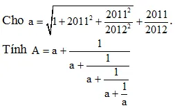 Đề thi học sinh giỏi giải toán trên máy tính cầm tay năm học 2011 – 2012 môn Toán khối 7