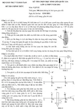 Đề thi học sinh giỏi Quốc gia môn Vật lí lớp 12 năm 2011 – Có đáp án (Ngày thi thứ hai)