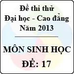 Đề thi thử Đại học năm 2013 – môn Sinh học (Đề 17)