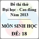 Đề thi thử Đại học năm 2013 – môn Sinh học (Đề 18)