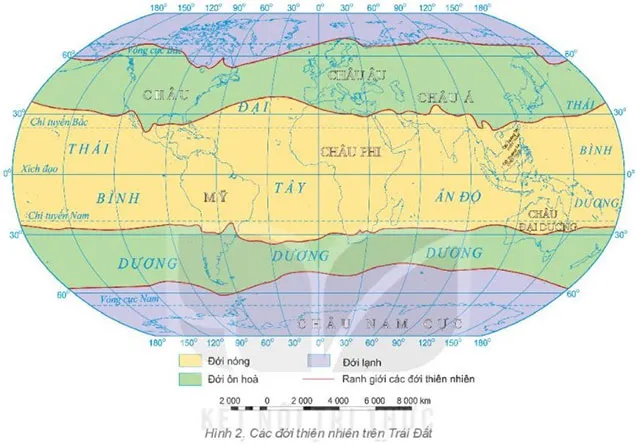 Địa lí 6 Bài 25: Sự phân bố các đới thiên nhiên trên Trái đất