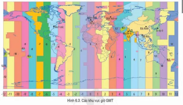 Địa lí 6 Bài 6: Chuyển động tự quay quanh trục của Trái Đất và các hệ quả địa lí