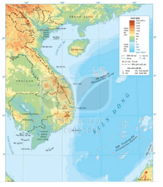 Địa lí 8 Bài 2: Địa hình Việt Nam