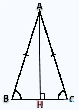 Đường cao trong tam giác cân
