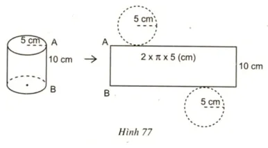 Giải Toán 9 Bài 1: Hình trụ – Diện tích xung quanh và thể tích của hình trụ