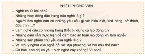 Hoạt động trải nghiệm 6: Khám phá nghề truyền thống ở nước ta