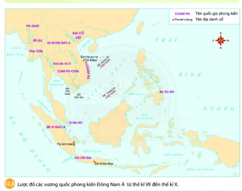 Lịch sử 6 Bài 12: Các vương quốc ở Đông Nam Á trước thế kỉ X