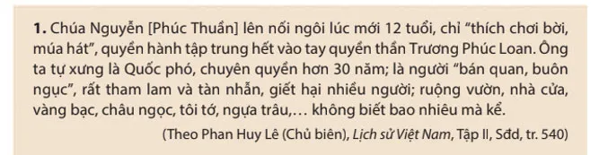 Lịch sử 8 Bài 8: Phong trào Tây Sơn