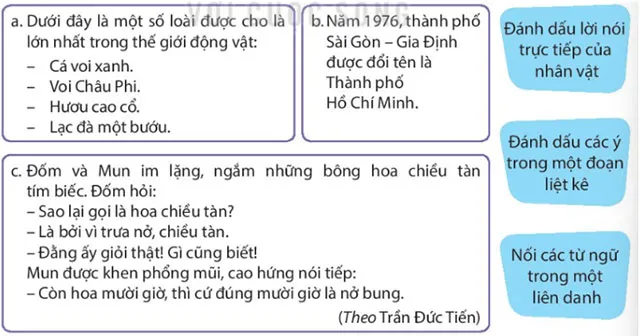 Luyện từ và câu: Dấu gạch ngang – Tiếng Việt 4 Kết nối tri thức