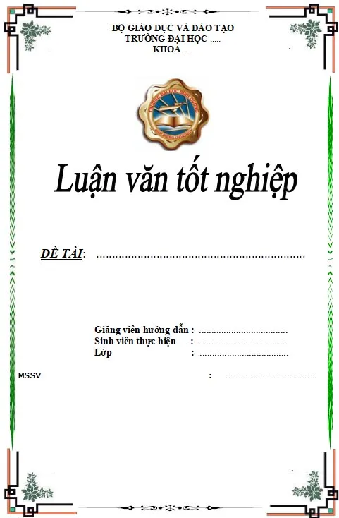 Mẫu bìa Word đẹp