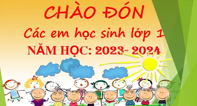 Mẫu PowerPoint chào đón học sinh lớp 1 năm 2023 – 2024