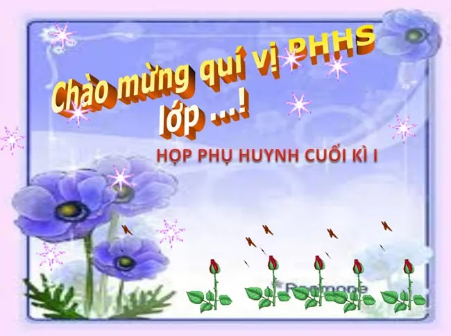 Mẫu PowerPoint Họp phụ huynh học kì 1 năm 2023 – 2024