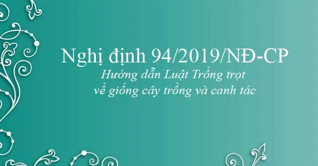 Nghị định 94/2019/NĐ-CP