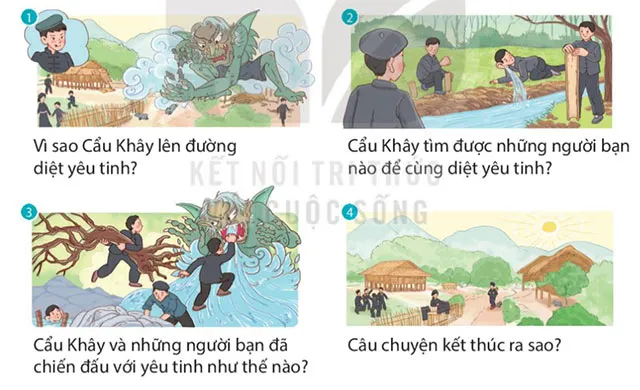 Nói và nghe: Kể chuyện Bốn anh tài – Tiếng Việt 4 Kết nối tri thức