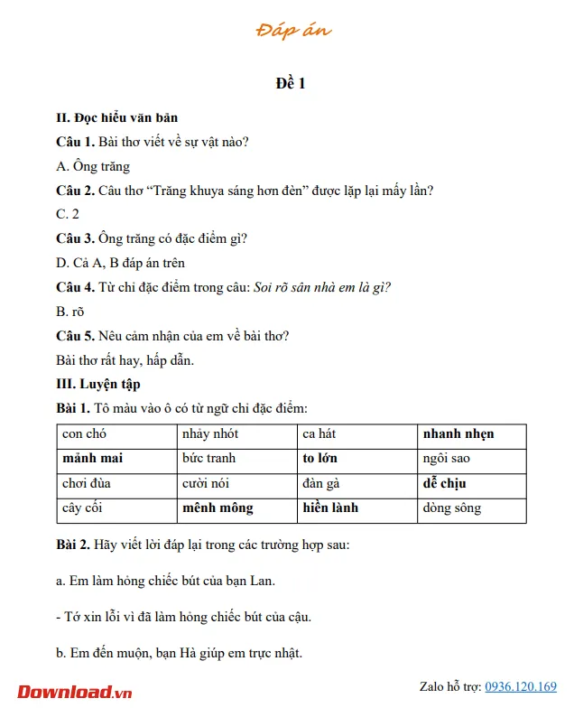 Phiếu bài tập cuối tuần lớp 2 môn Tiếng Việt Chân trời sáng tạo – Tuần 22 (Nâng cao)