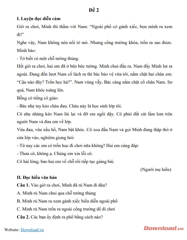 Phiếu bài tập cuối tuần lớp 3 môn Tiếng Việt Kết nối tri thức – Tuần 7