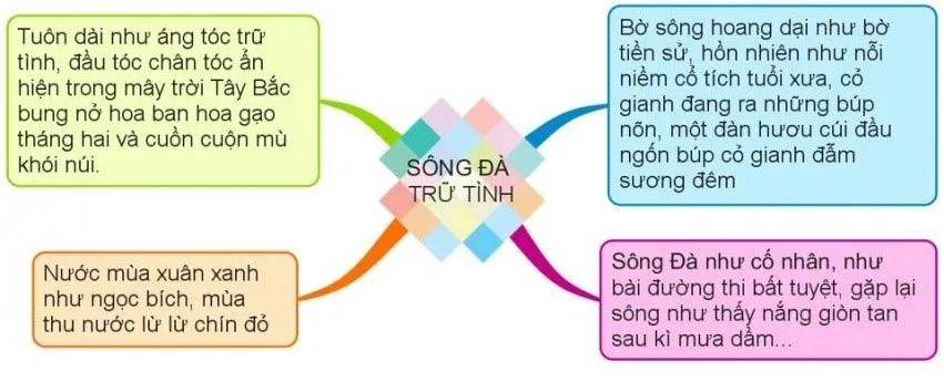 Sơ đồ tư duy bài Người lái đò sông Đà