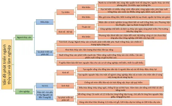 Sơ đồ tư duy môn Địa lý lớp 12