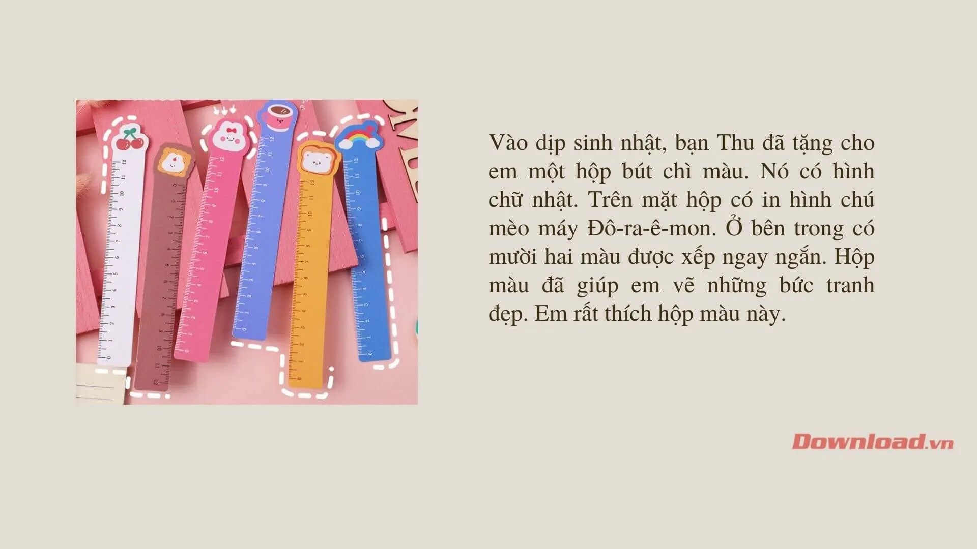 Tập làm văn lớp 2: Hãy viết 4 – 5 câu tả một đồ vật mà em yêu thích