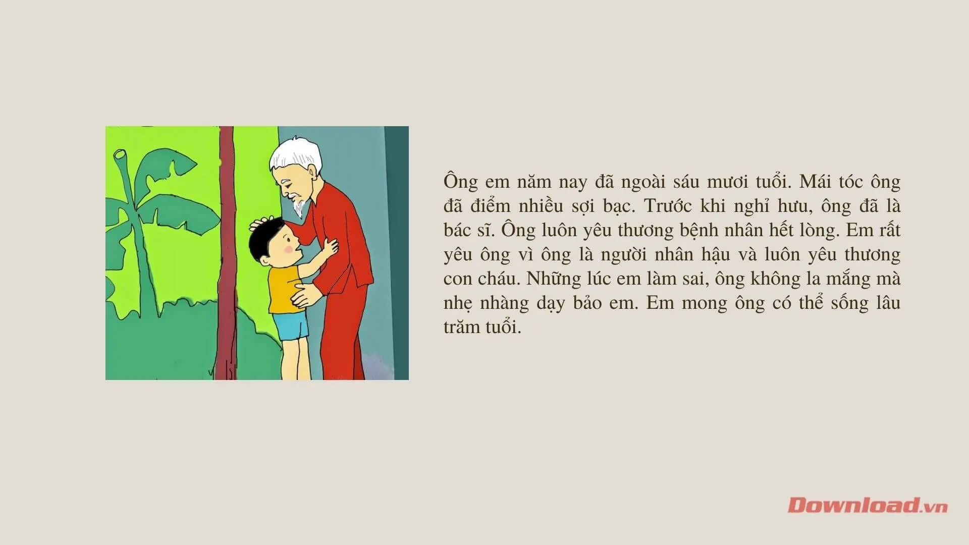 Tập làm văn lớp 2: Kể về gia đình, ông, bà, anh, chị hoặc người thân của em