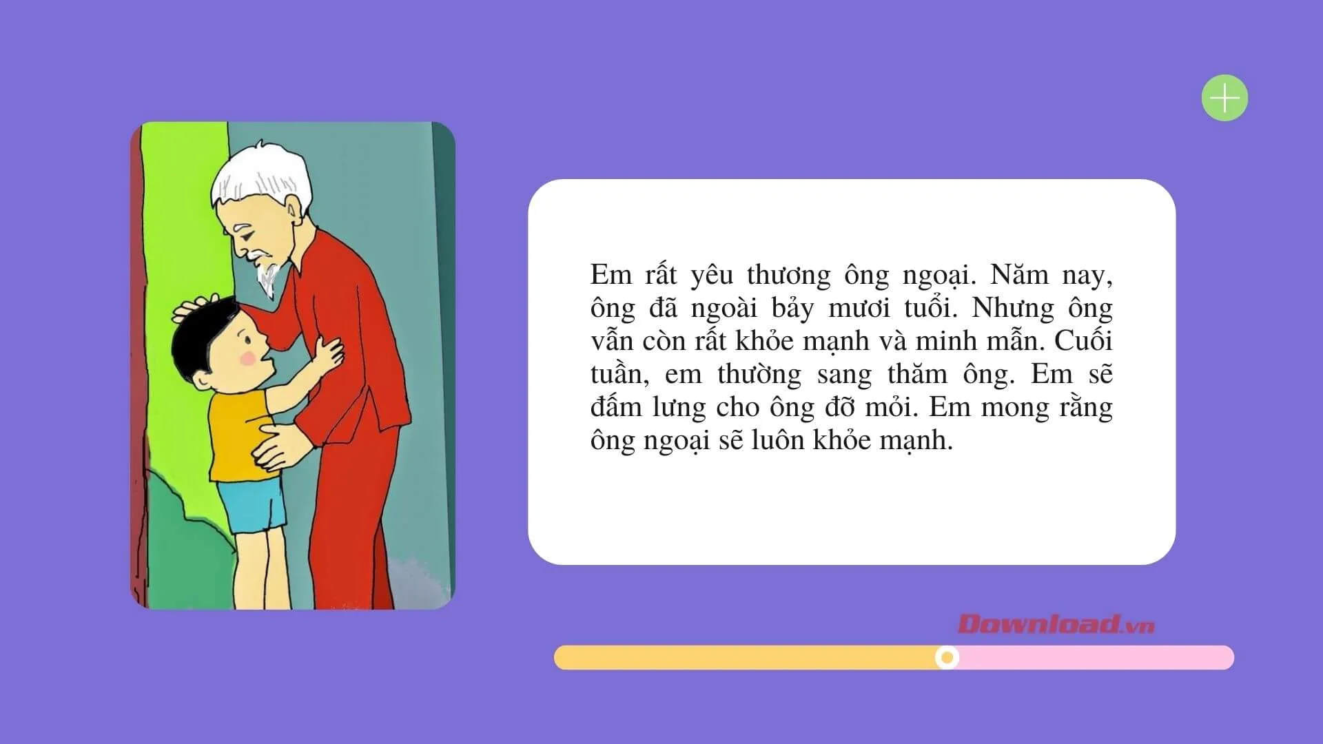 Tập làm văn lớp 2: Kể về tình cảm của em đối với người thân