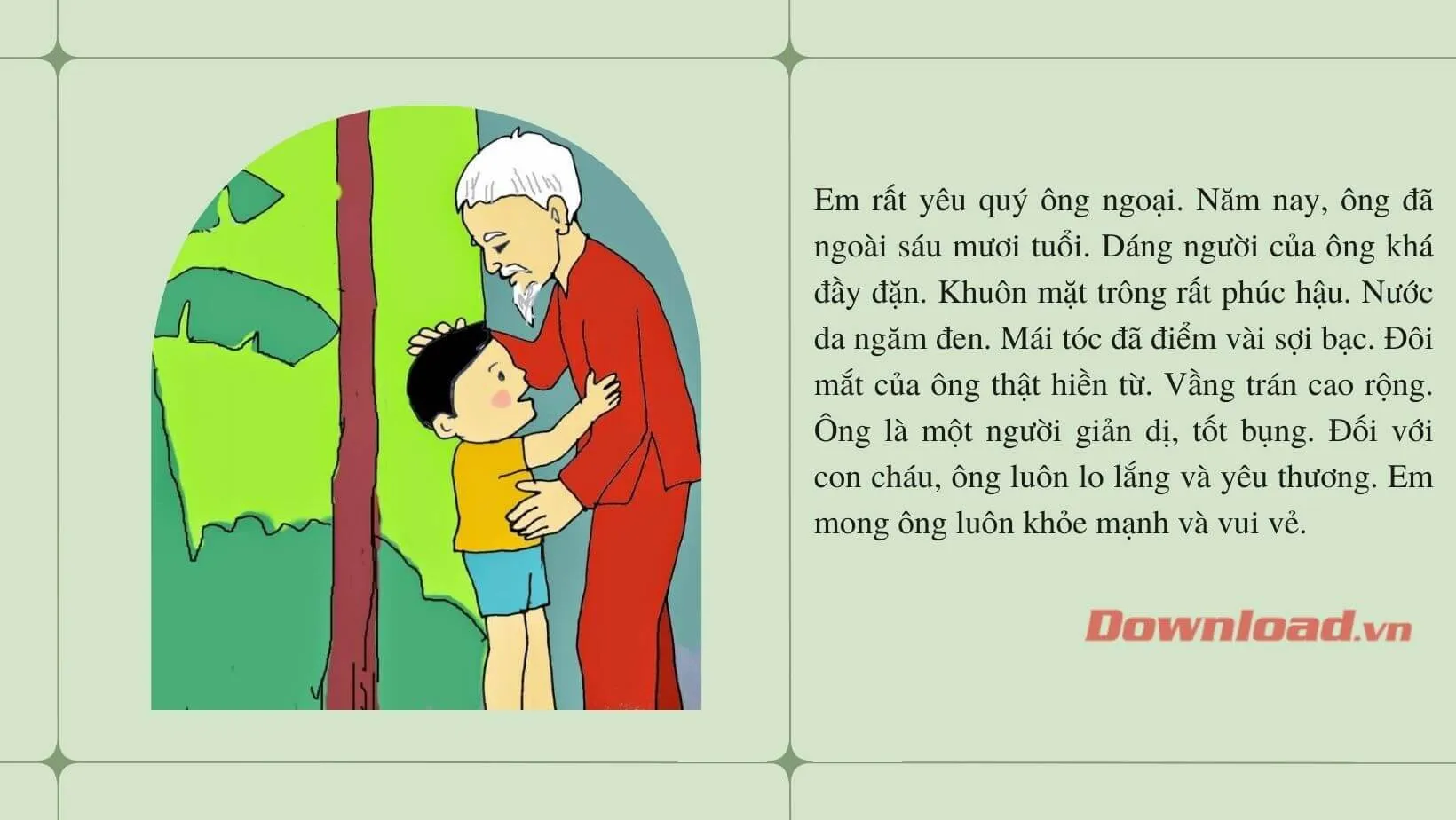 Tập làm văn lớp 2: Tả về một người thân của em (126 mẫu)