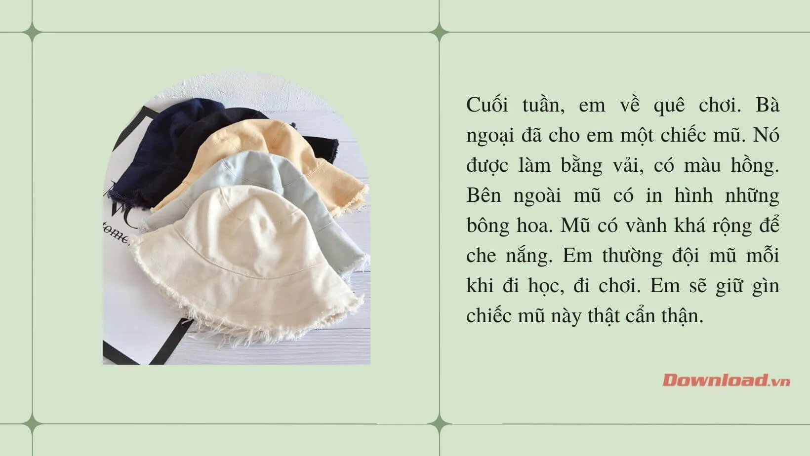 Tập làm văn lớp 2: Viết 3 – 5 câu tả đồ vật em cần dùng để tránh mưa hoặc tránh nắng